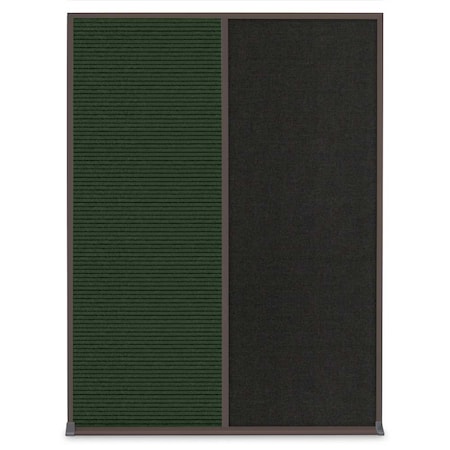 United Visual Products Single Door Radius Plus Corkboard, 24"X UV8001PLUS-BLACK-BLACK